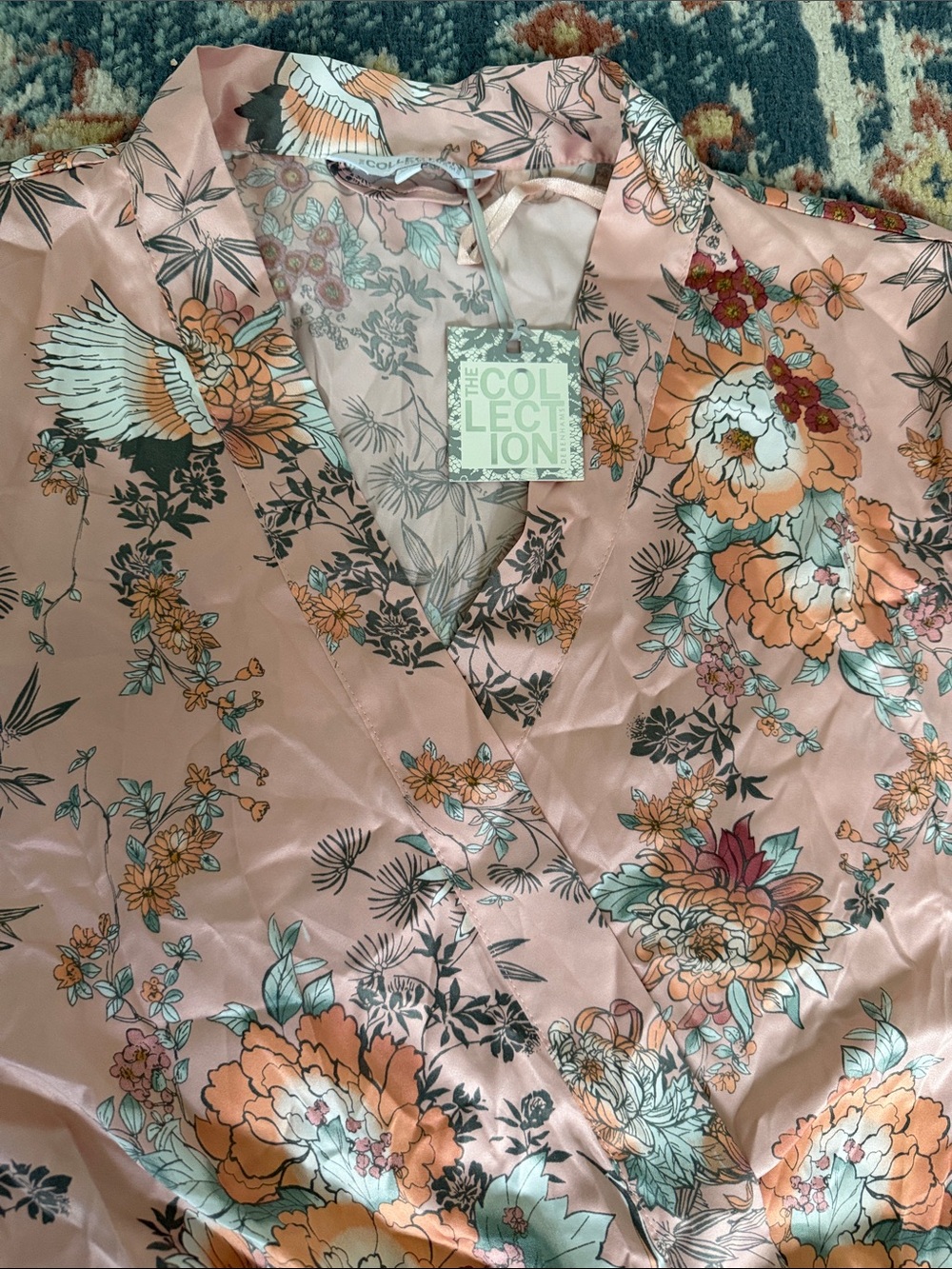 The Collection Pink Floral Long-Sleeve Wrap Dress
